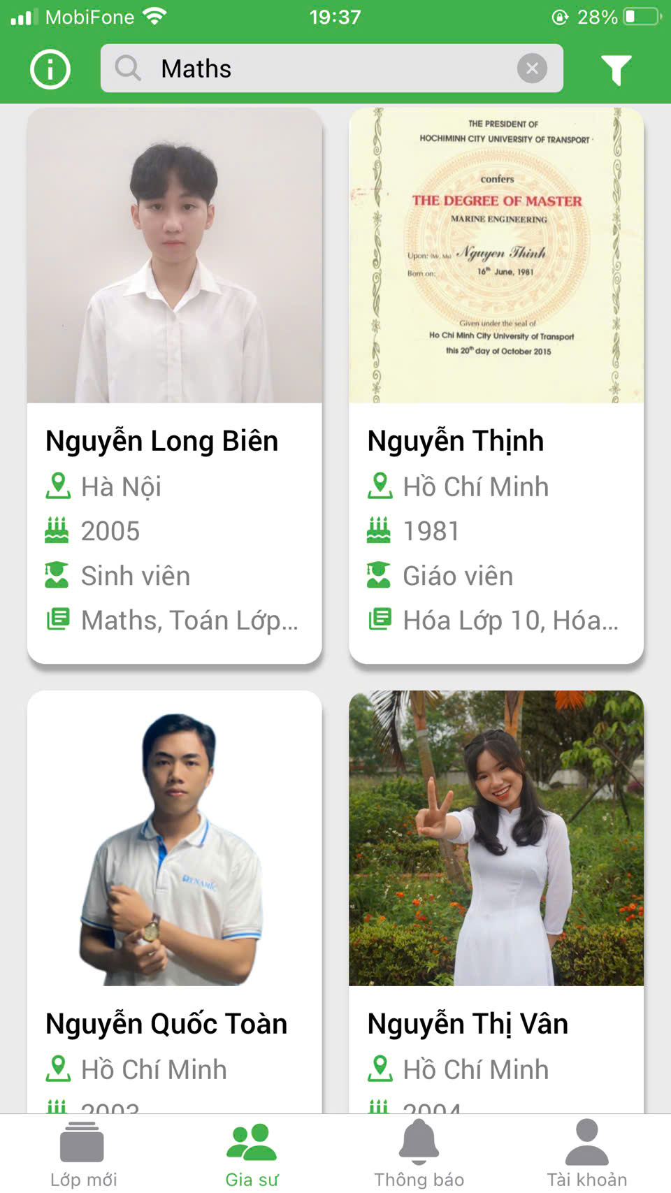 học kèm maths science
